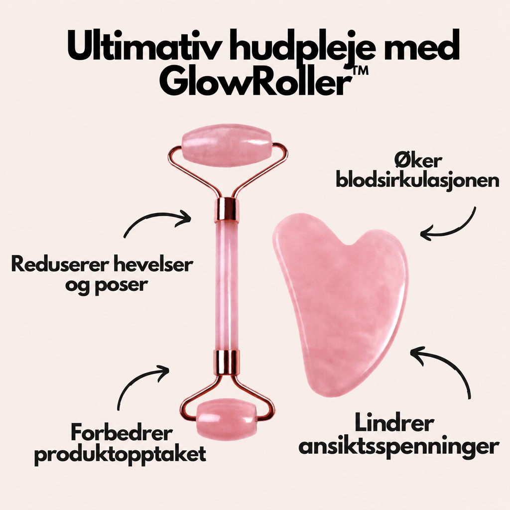 GlowRoller™ Hudpleie Kvartsrulle - Frisk opp huden din - AVABeauty.no